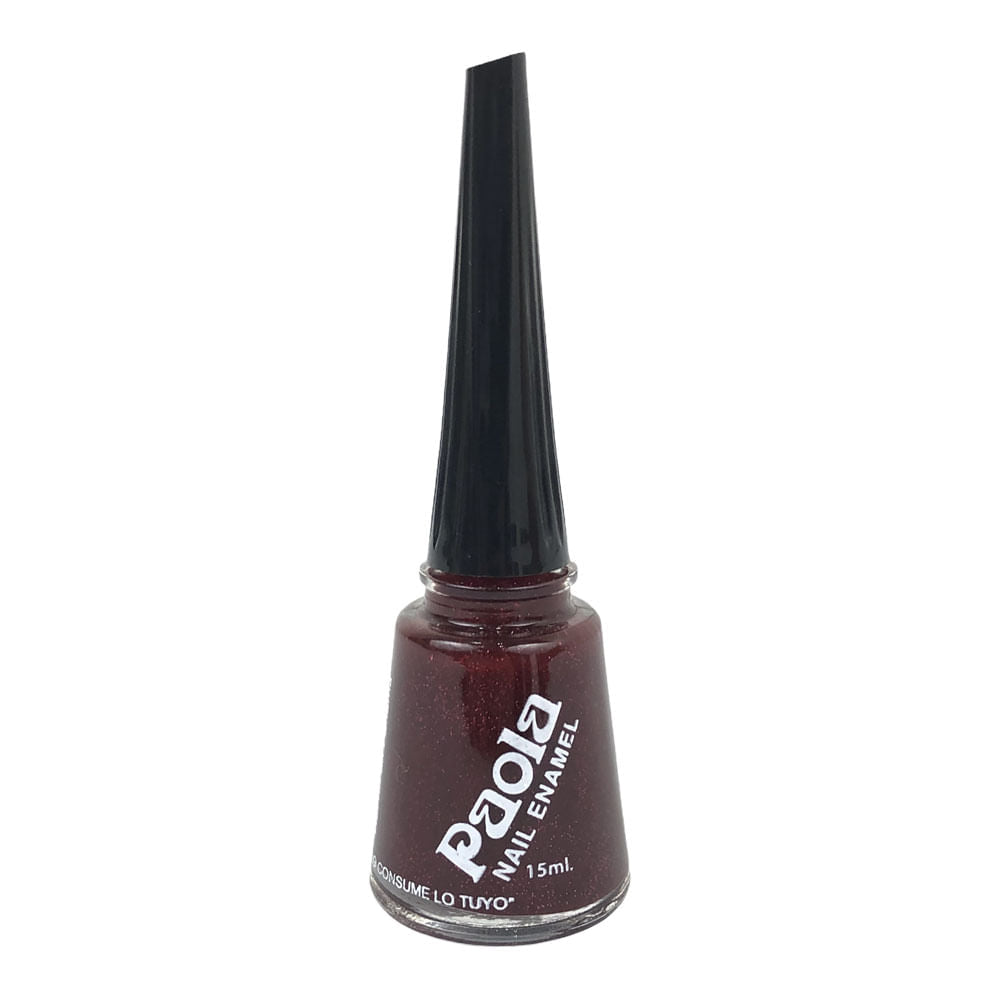 Esmalte Para Uñas Paola Rojo Escarcha 15 ml