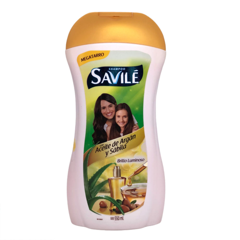 Shampoo Savile Con Aceite de Argán y Sábila 550 ml