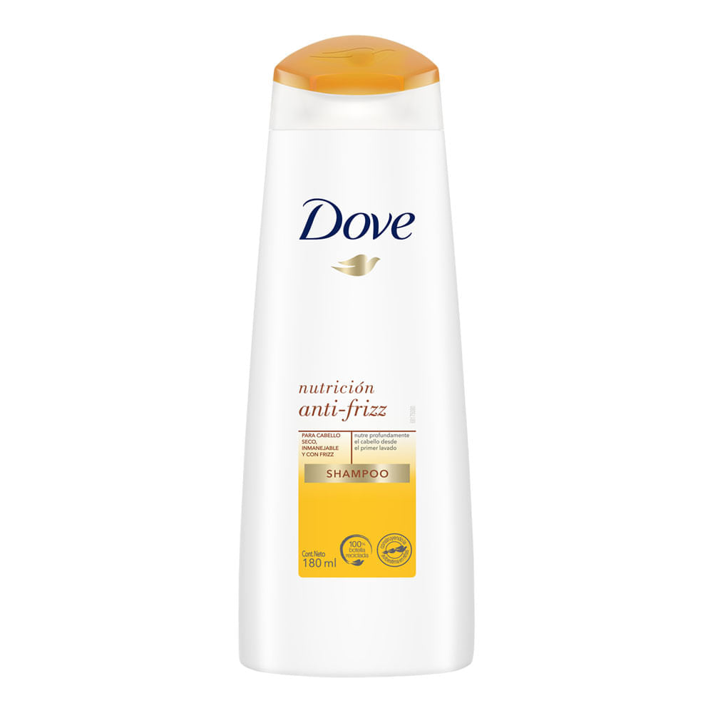Shampoo Dove Nutrición Anti Frizz 180 ml
