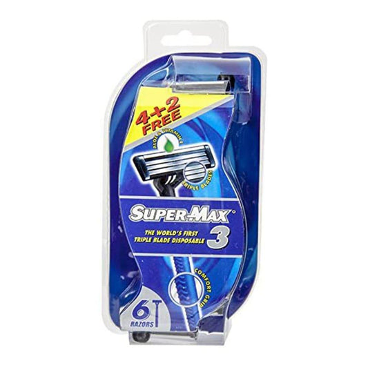 Rasuradora Super Max Para Caballero 6 Piezas