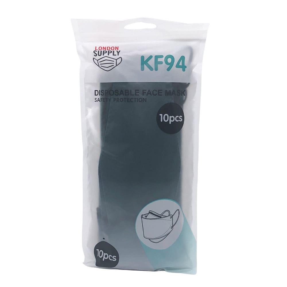 Mascarilla Desechable KF94 London Verde Oscuro 10 Piezas