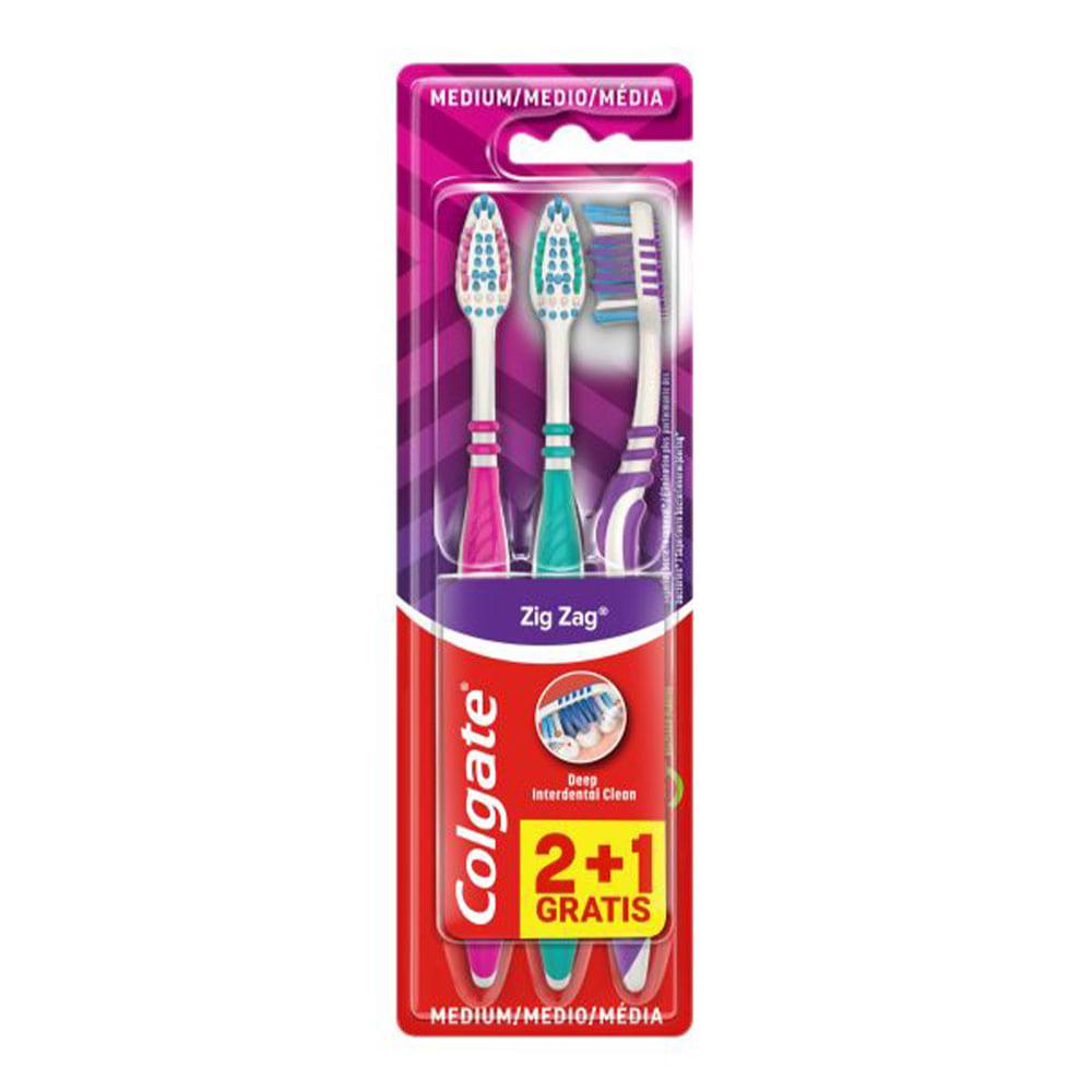 Cepillo Dental Colgate Zigzag 3 Piezas
