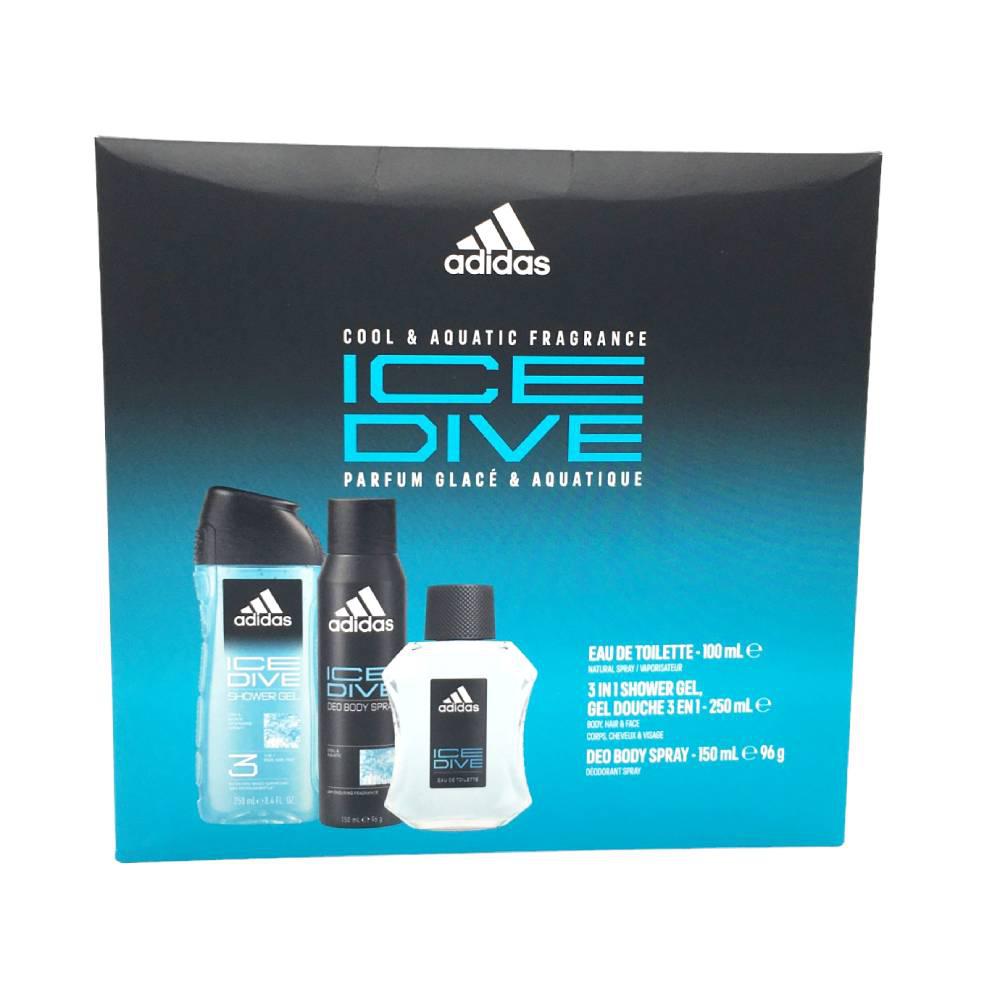 Estuche Perfume Adidas Ice Dive de Caballero 3 Piezas