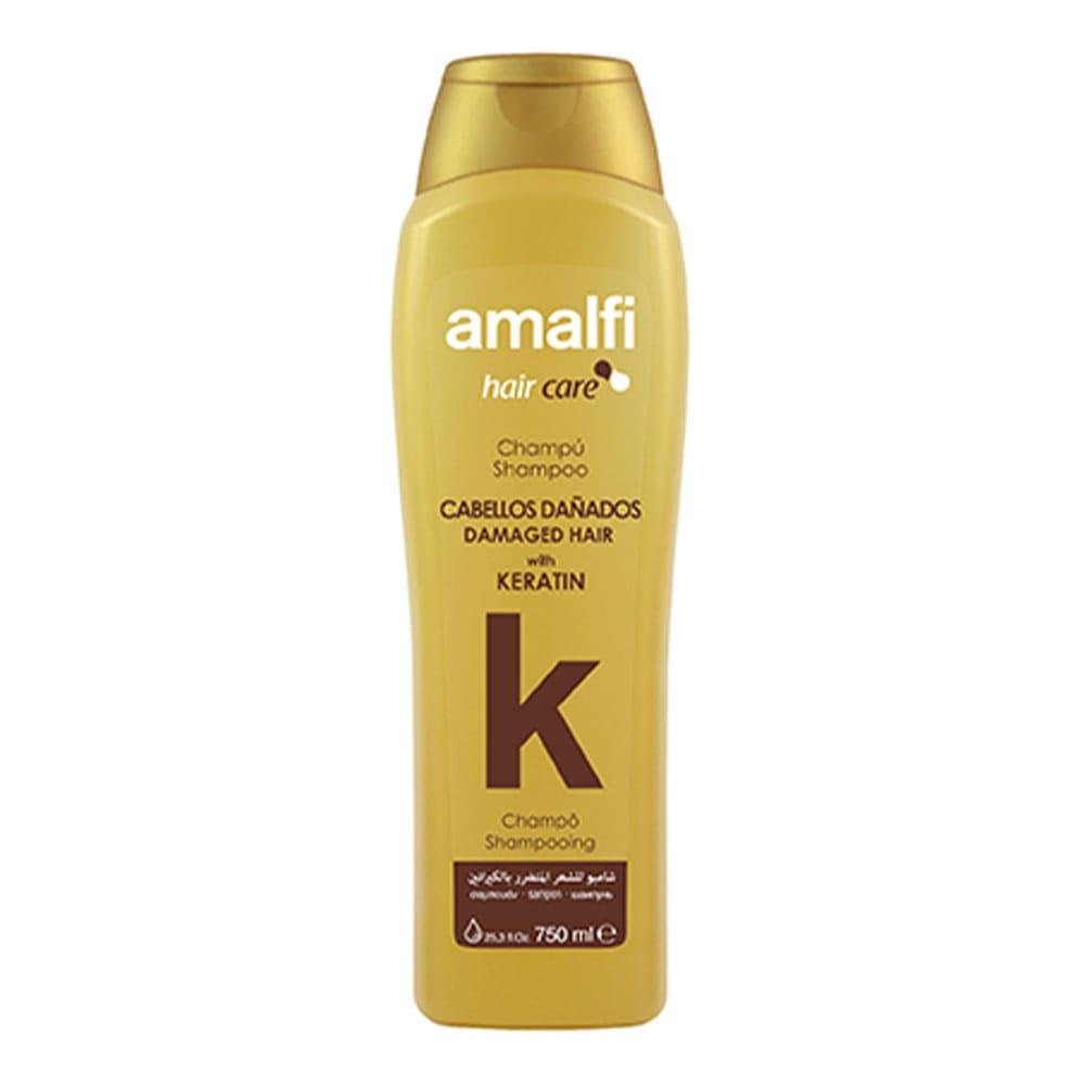 Shampoo Amalfi Con Keratina Para Cabello Dañado 750 ml