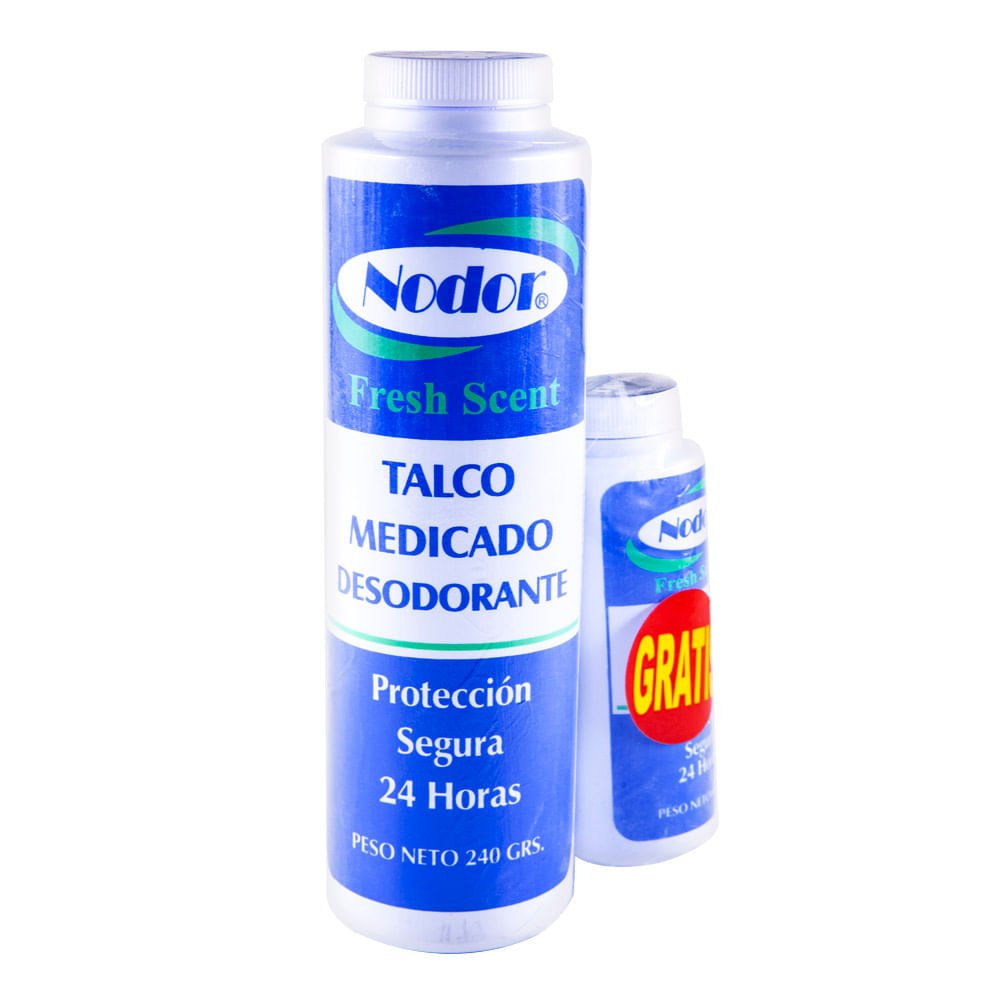 Talco Medicado Desodorante Nodor Aroma Fresco Duo-Pack