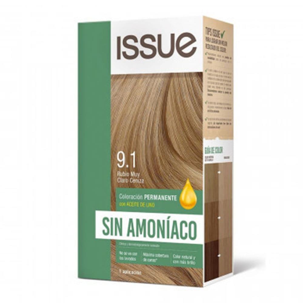 Tinte Issue Sin Amoníaco Rubio Claro Cenizo 9.1