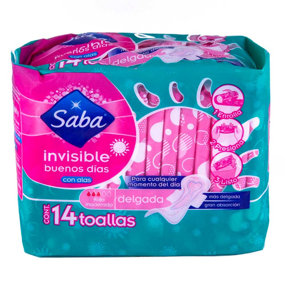 Toallas Sanitarias Saba Invisible Con Alas