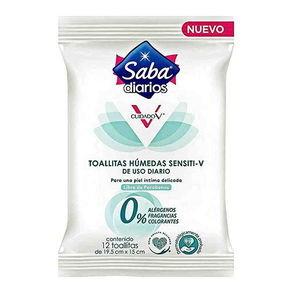Toallitas Húmedas Saba Sensiti-V 12 Unidades