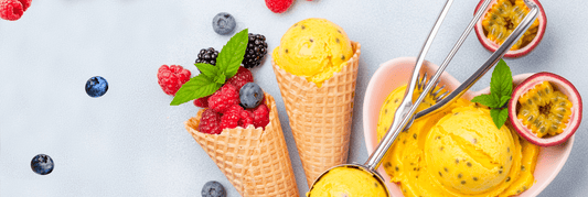 Sorbete de maracuyá refrescante en máquina de helados Ninja - Titan.com.pa