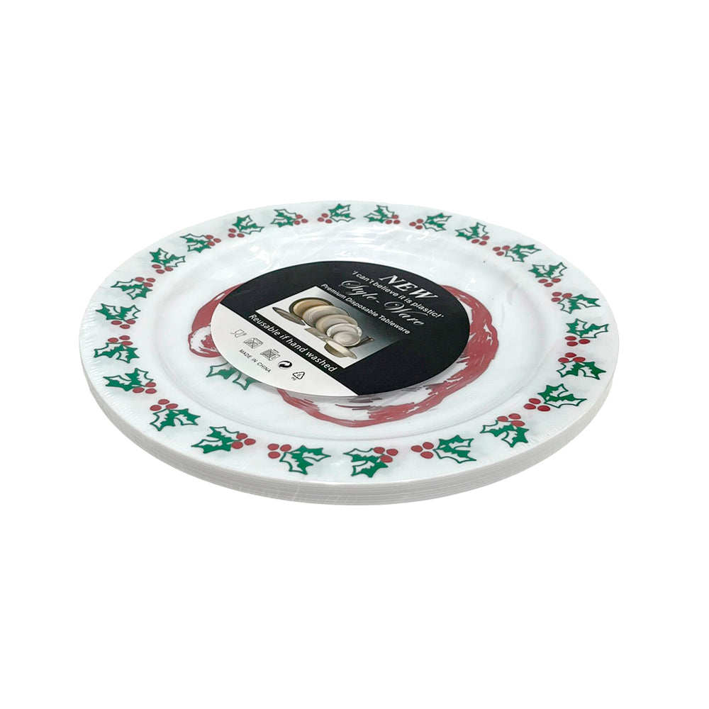 Plato De Melamina 10” / 10 Piezas Navidad - Christmas Elegance