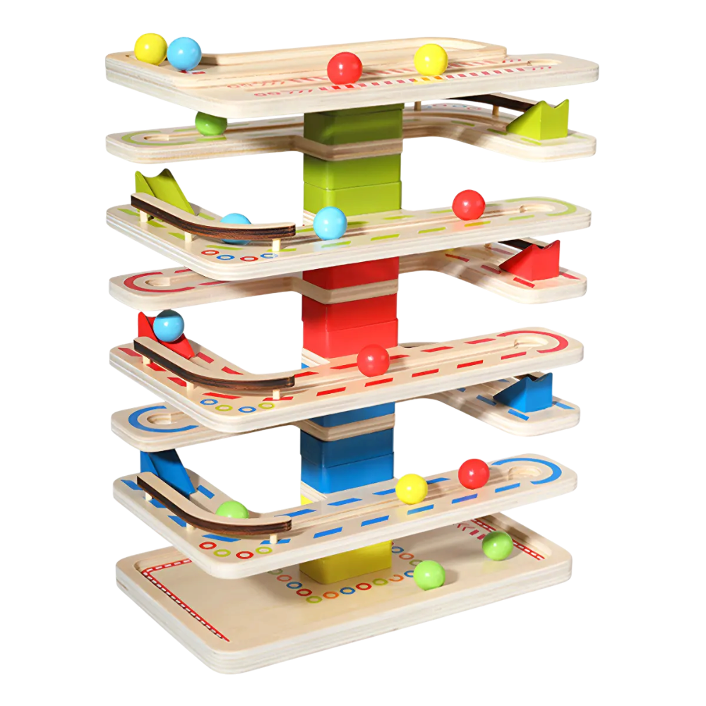 Juego De Pelota Didáctico De Madera Con Rampa - Star Toys
