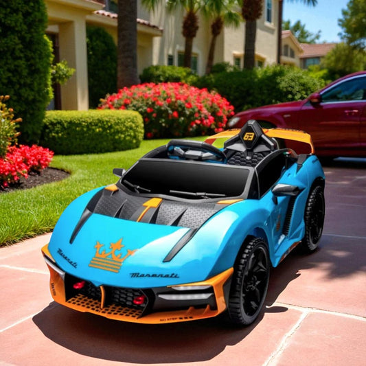 Carro Recargable R/C Azul/Naranja 6V