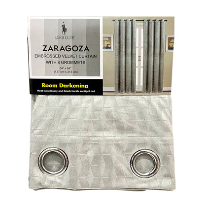 Cortina Zaragoza Lord Club 54" x 84" con Aros – Dark Room