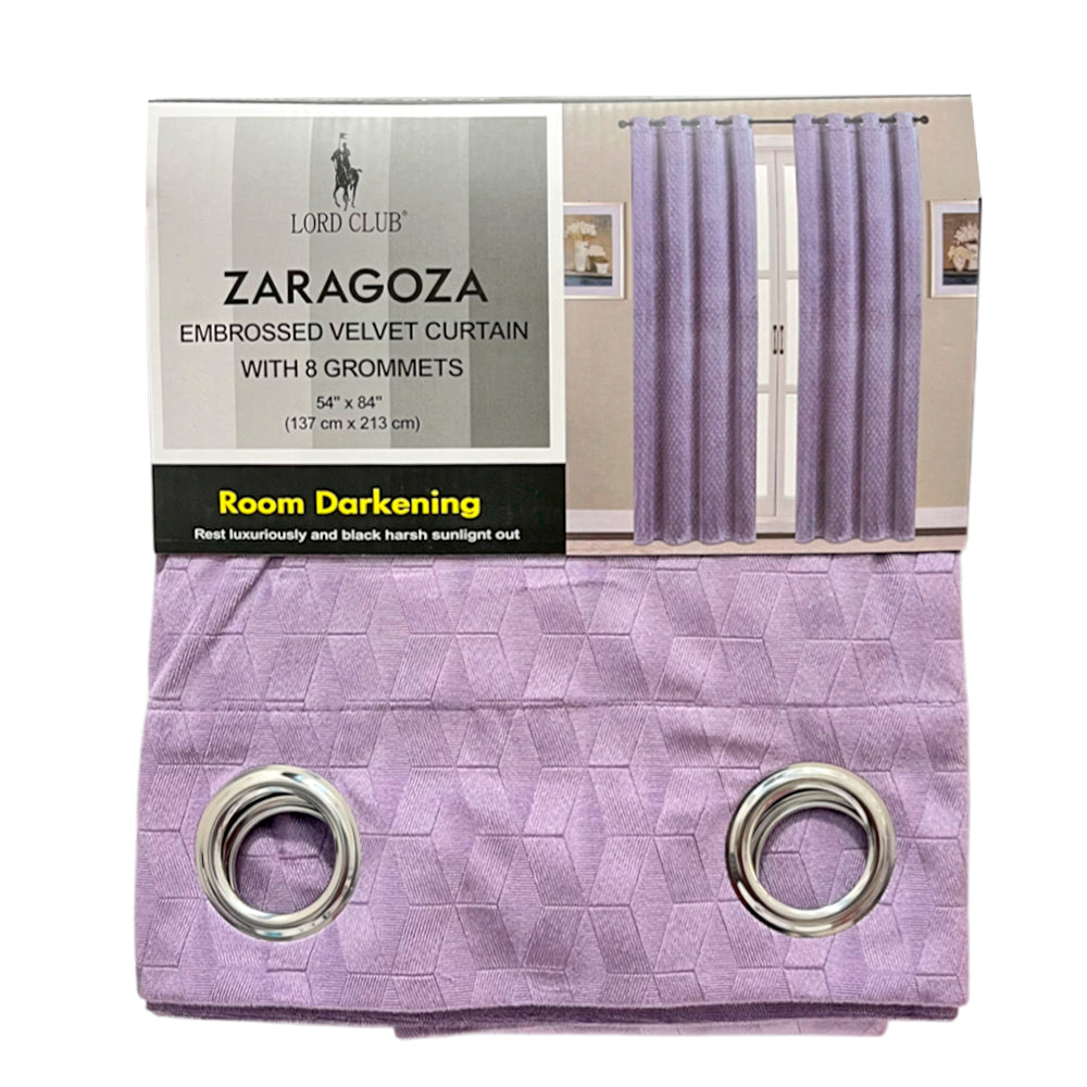 Cortina Zaragoza Lord Club 54" x 84" con Aros – Dark Room