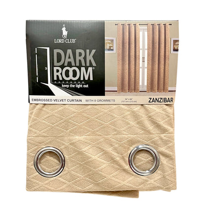 Cortina Zanzibar Lord Club 54" x 84" con Aros – Dark Room