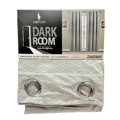 Cortina Zanzibar Lord Club 54" x 84" con Aros – Dark Room