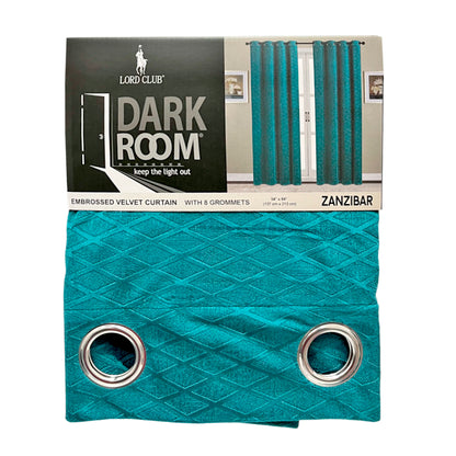 Cortina Zanzibar Lord Club 54" x 84" con Aros – Dark Room