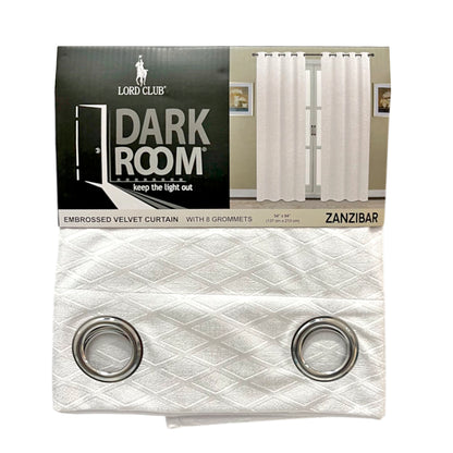 Cortina Zanzibar Lord Club 54" x 84" con Aros – Dark Room
