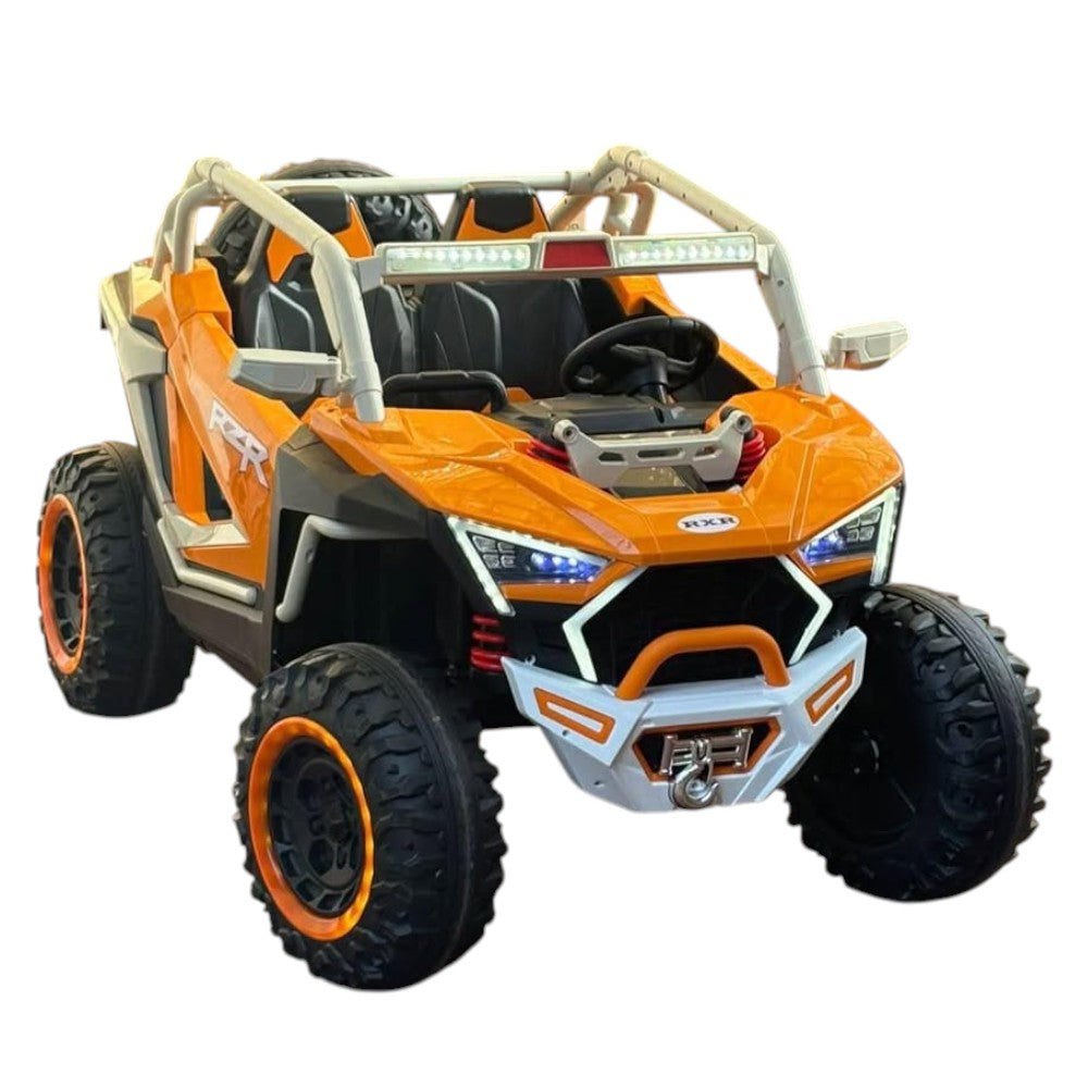 Carro Recargable RZR Para Niños / 12V / Control Remoto / Naranja