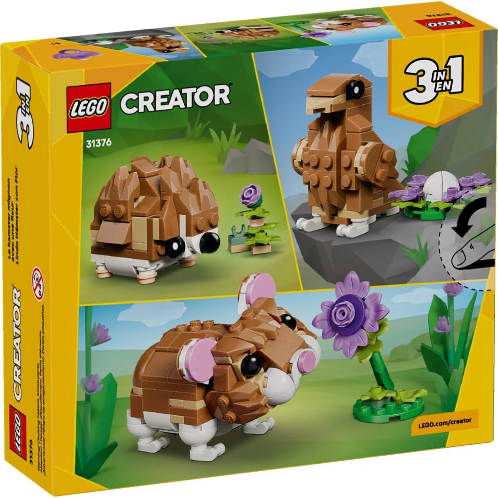Bloques Hámster Tierno Con Flor 3 En 1 / 166 Piezas - Lego