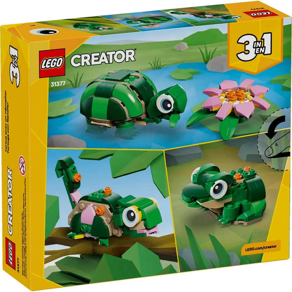 Bloques Tortuga Con Flor De Nenúfar 124 Piezas - Lego