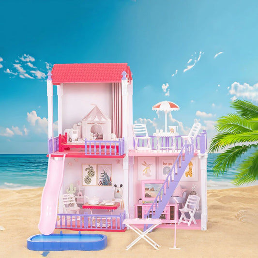 Casa De Muñeca 74 CM/114 Piezas Fantasy House - Star Toys