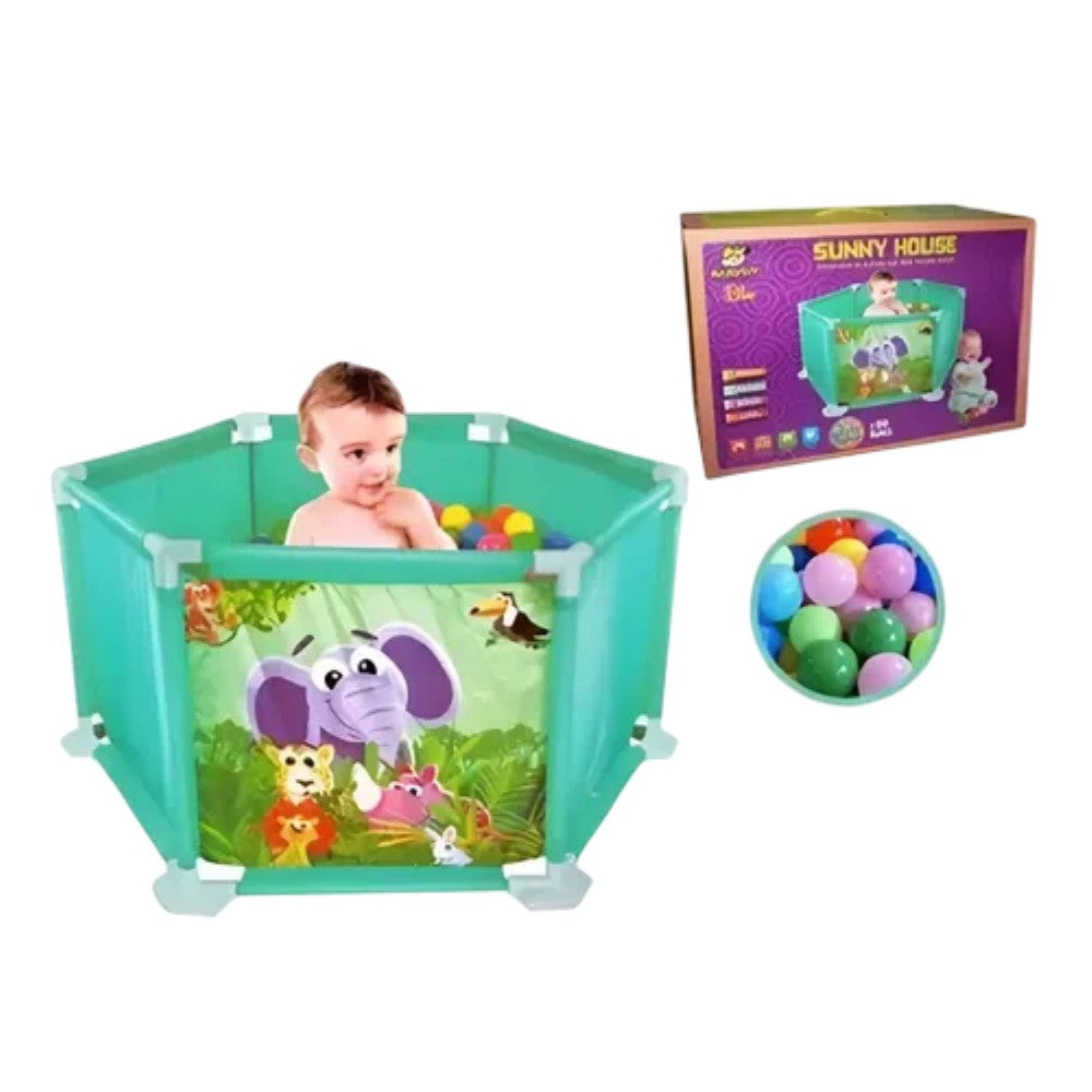 Corral Para Bebé 85 X 58 X 50 CM C/Pelotas - Star Toys