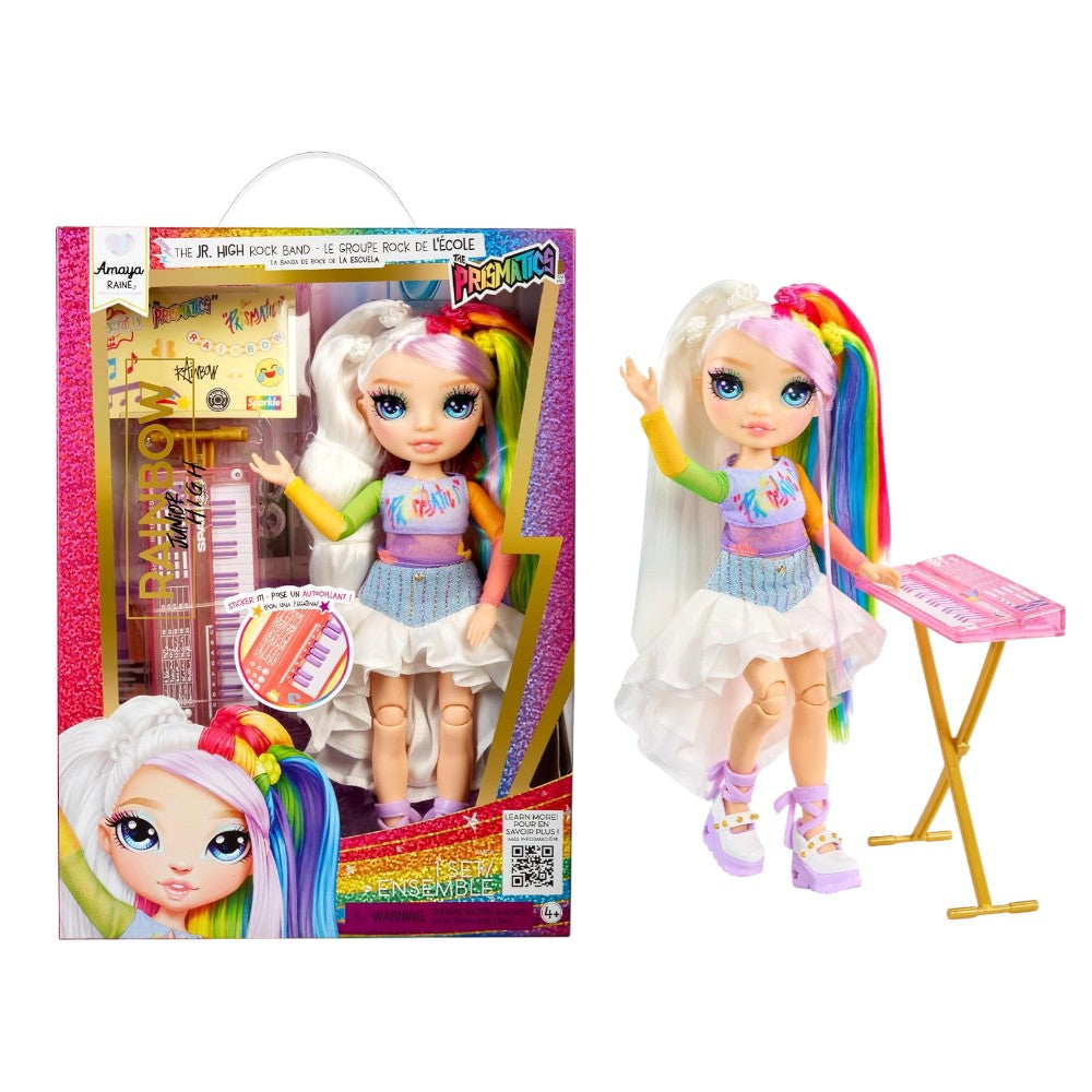 Muñeca Amaya 9” La Banda De Rock De La Escuela - Rainbow High