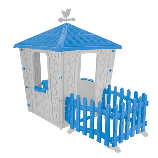 Casa Infantil De Juegos Con Cercado Azul 151 X 174 X 114 CM Diseño Castillo - Pilsan