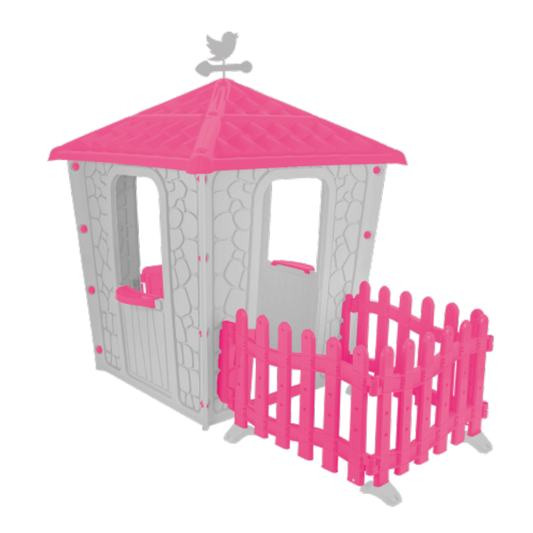 Casa Infantil De Juegos Con Cercado Rosado 151 X 174 X 114 CM Diseño Castillo - Pilsan