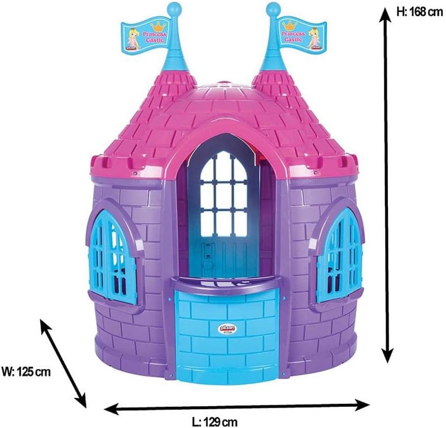 Castillo De Princesa 168 X 129 X 125 CM Morado/Celeste/Rosado - Pilsan