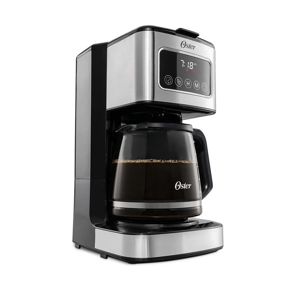 Cafetera Oster Programable de 12 Tazas Panel Táctil Jarra Vidrio
