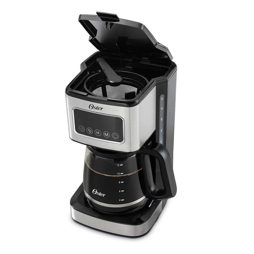 Cafetera Oster Programable de 12 Tazas Panel Táctil Jarra Vidrio