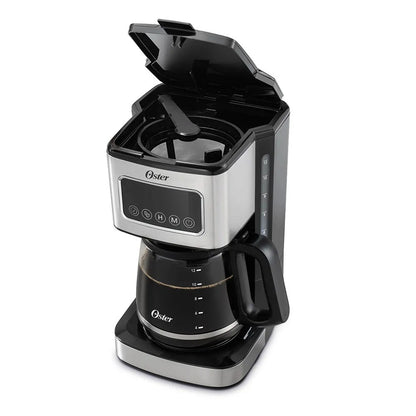 Cafetera Oster Programable de 12 Tazas Panel Táctil Jarra Vidrio