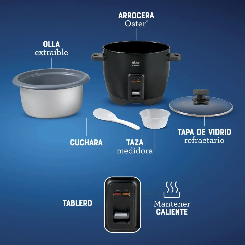 Olla Arrocera Oster 7 Tazas Black