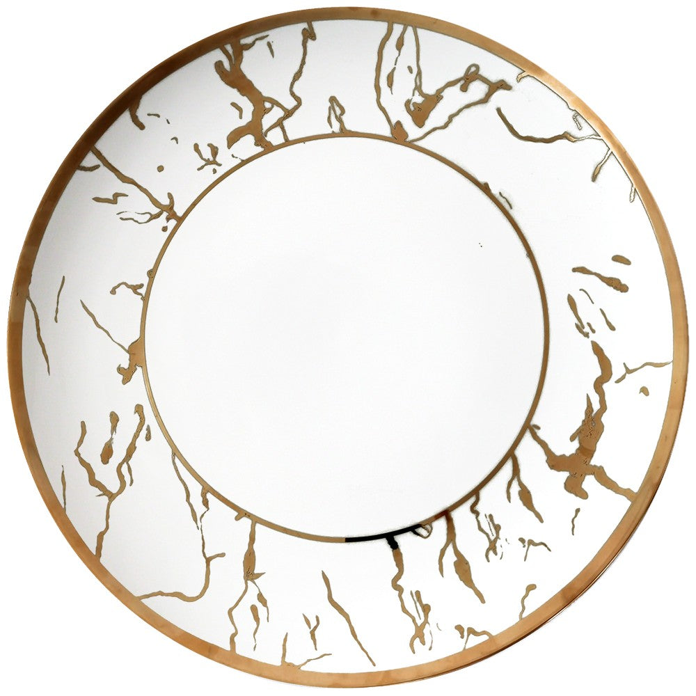 Plato llano Home de porcelana de 12 pulgadas
