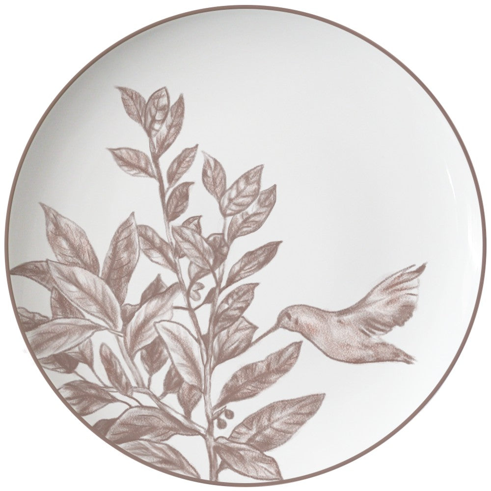 Plato llano Home de porcelana de 12 pulgadas