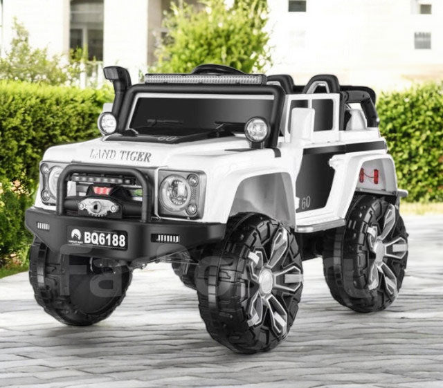 Carro Jeep Recargable de 12 Voltios Blanco
