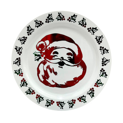 Plato Reutilizable De Melamina 7” / 10 Piezas - Christmas Elegence