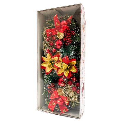 Portavela X 4 Decorativa 33 X 14 CM Navidad - Christmas Elegnace