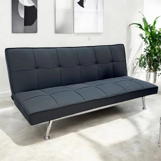 Sofacama Elements Furniture De Tela/Patas De Metal-Negro