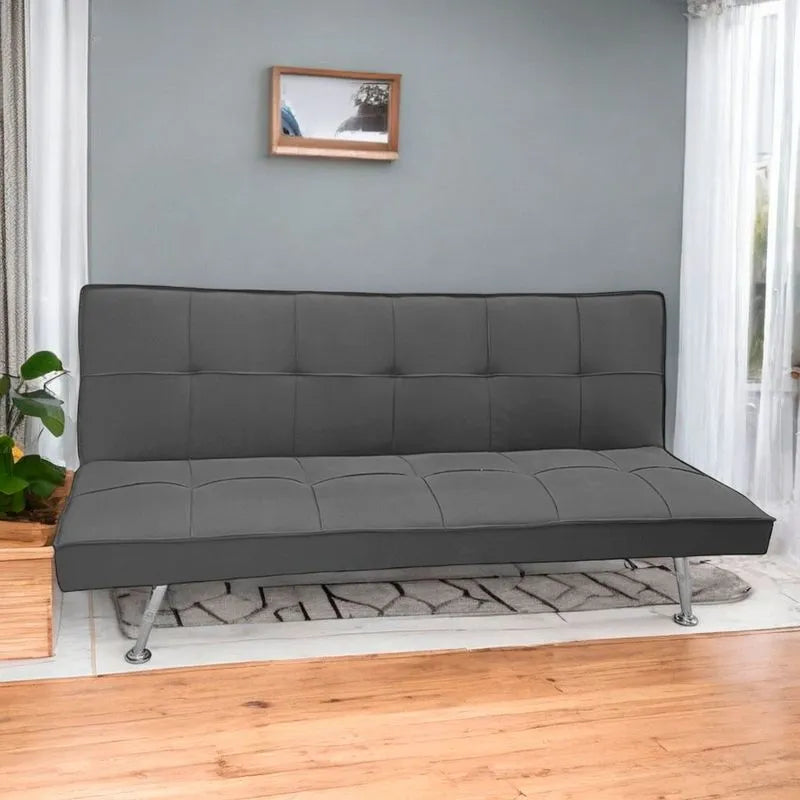 Sofacama Elements Furniture De Tela / Patas De Metal-Gris Oscuro
