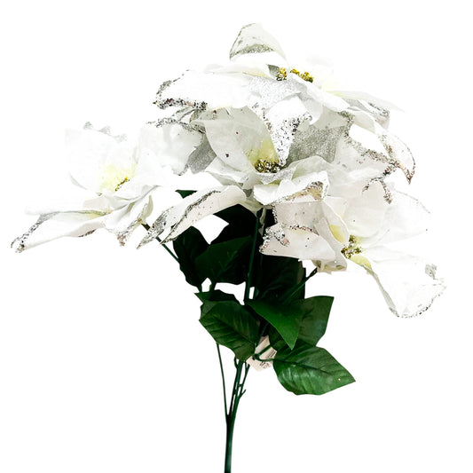 Flor Poinsettia X 5 / 49 CM Surtido - Christmas Elegance