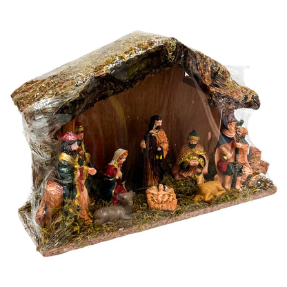 Nacimiento Con Establo 29 X 19 X 10 CM / 10 Piezas  - Christmas Elegance