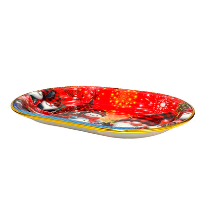 Bandeja Para Servir Plastica 34.5 X 24 X 4 CM Surtido - Christmas Elegance