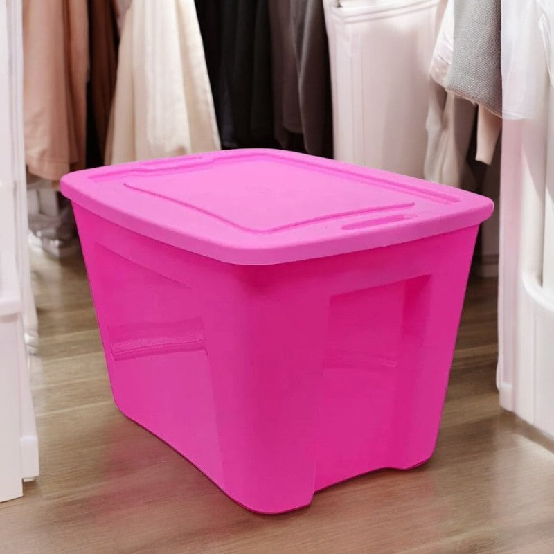 Caja Multiuso Plástica Polinplast de 18 Galones Fucsia