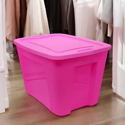 Caja Multiuso Plástica Polinplast de 18 Galones Fucsia