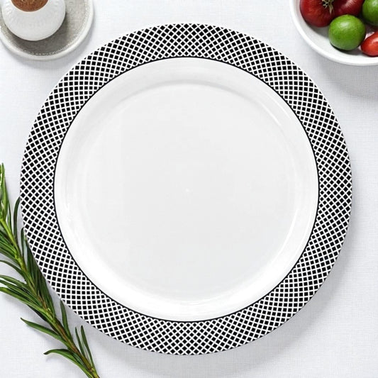 Plato Llano Reutilizable de 10" Home Elegance 10 Piezas / Silver