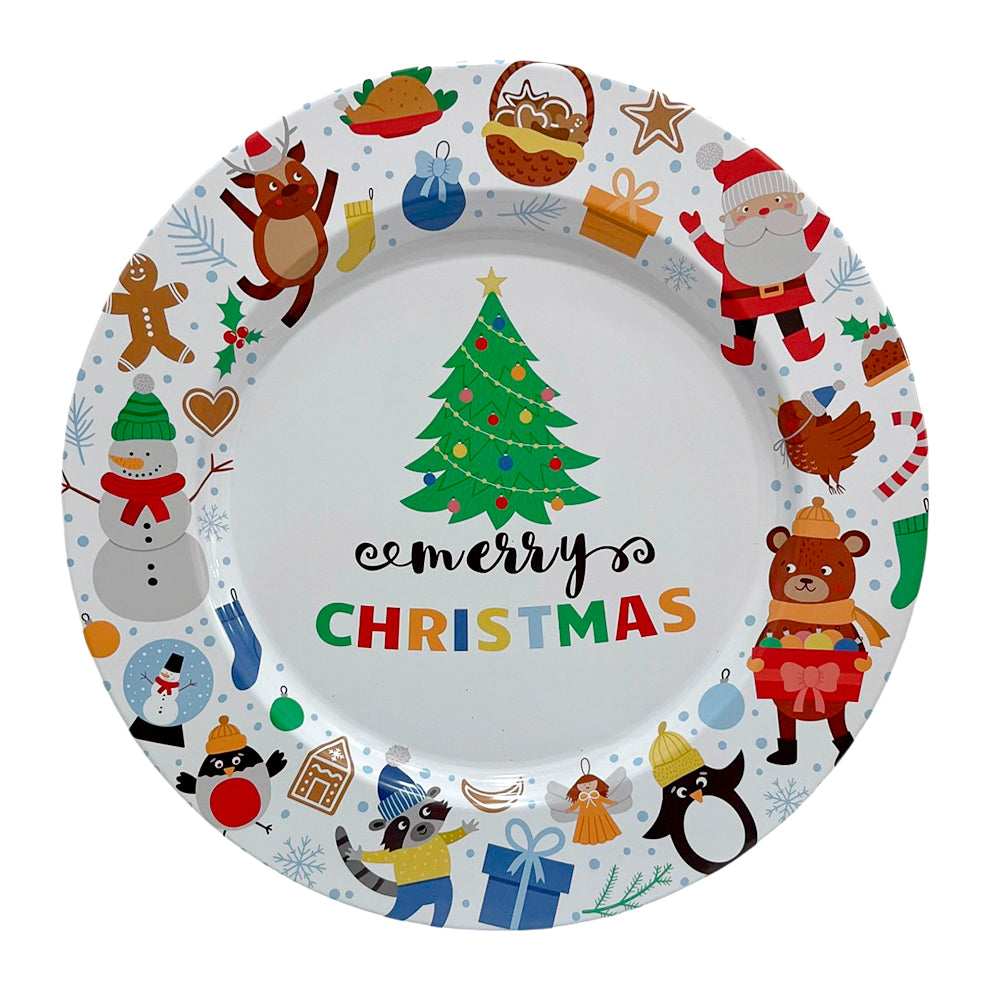 Plato Redondo 33 CM / Metal / Multiuso Surtido - Christmas Elegance