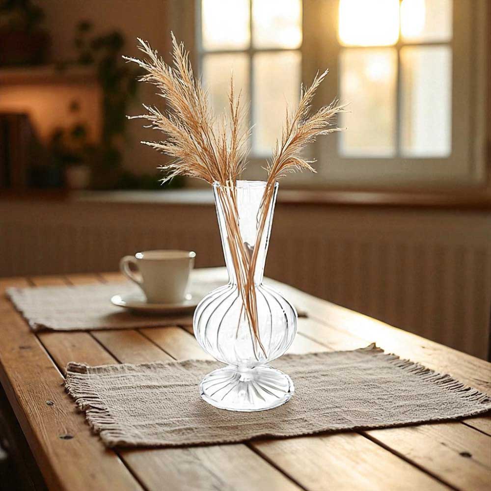 Florero Decorativo Home Elegance de Vidrio / Clear / 6" x 2.5"